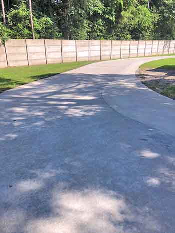 Before Pressure Washing Driveway